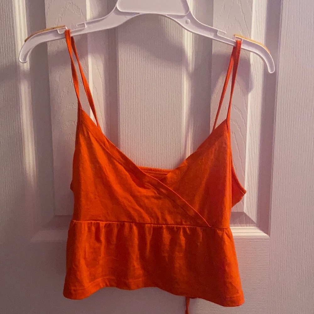 PACSUN: me to we orange tank top blouse